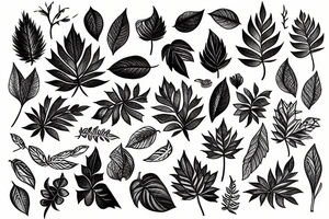 Temple of leafs tattoo idea