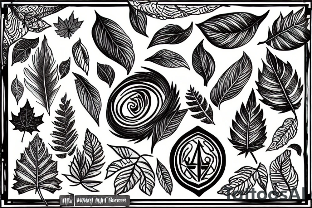 Temple of leafs tattoo idea