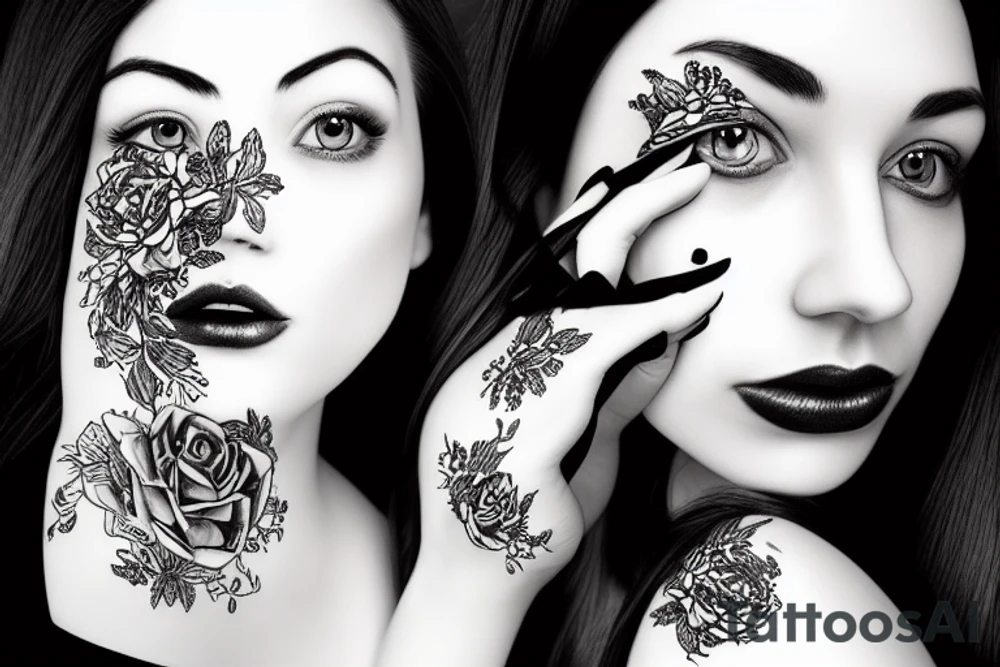 Face women tattoo idea