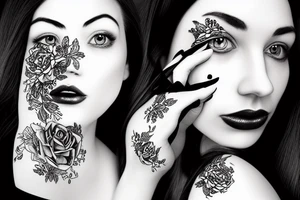 Face women tattoo idea
