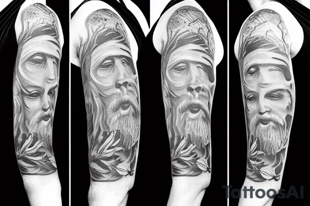 god fresco andel tattoo idea