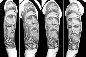god fresco andel tattoo idea