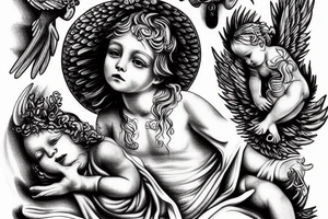 god fresco angel tattoo idea