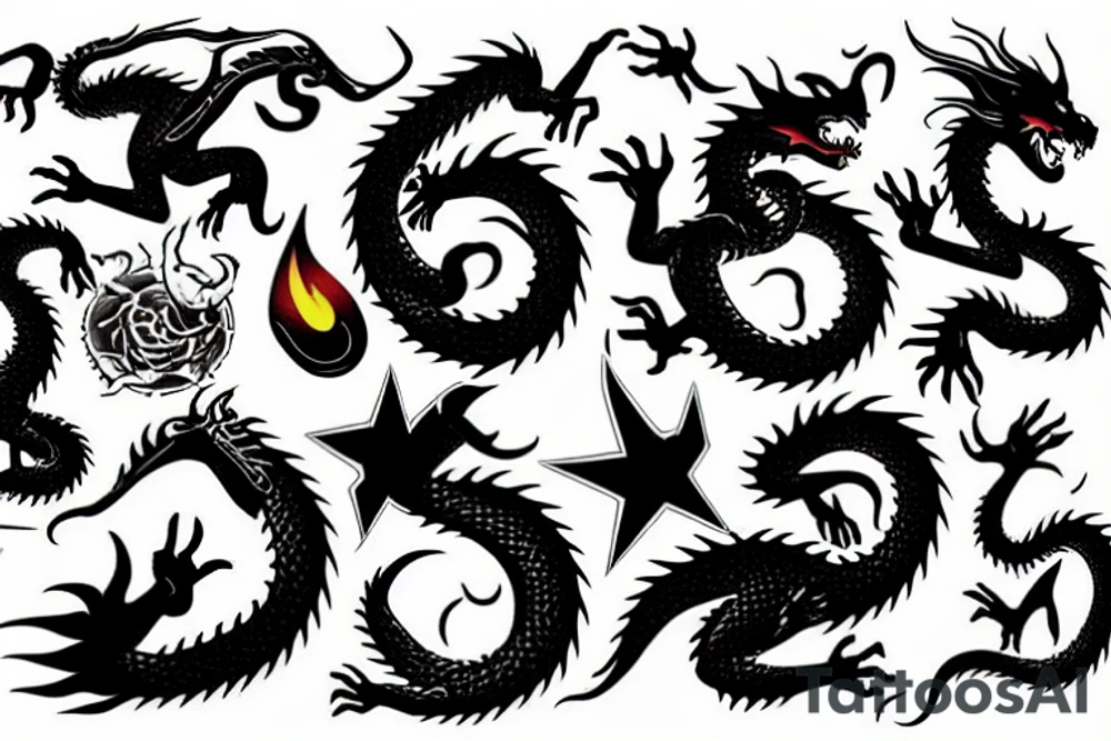 dragon night tattoo idea