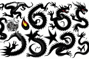 dragon night tattoo idea