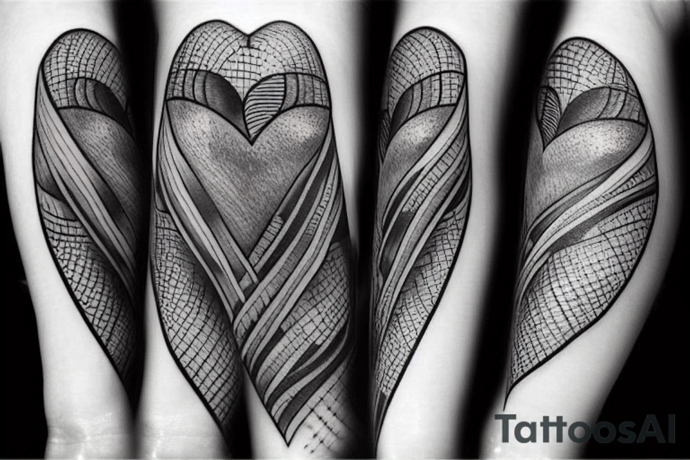 Knife and heart tattoo idea