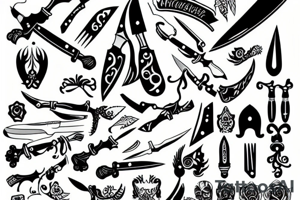 Knife tattoo idea
