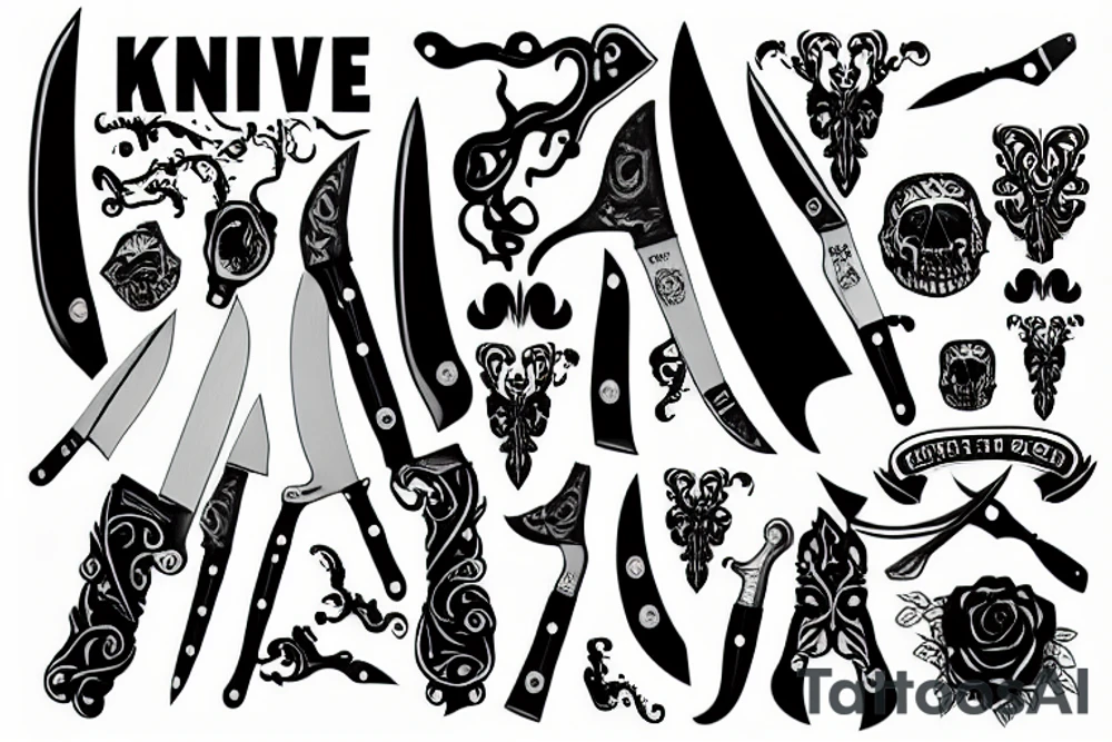 Knife tattoo idea