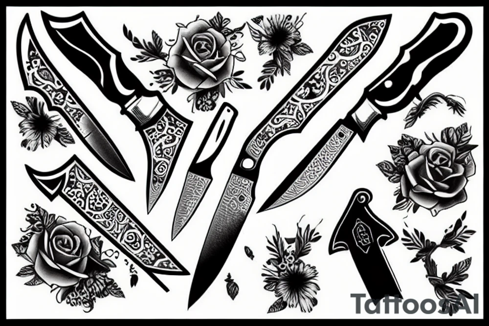 Knife tattoo idea