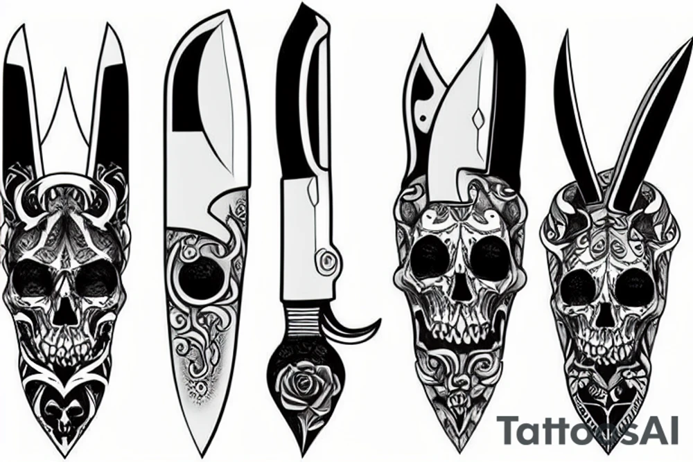 Knife tattoo idea