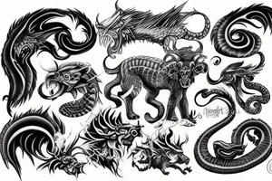 chimera tattoo idea