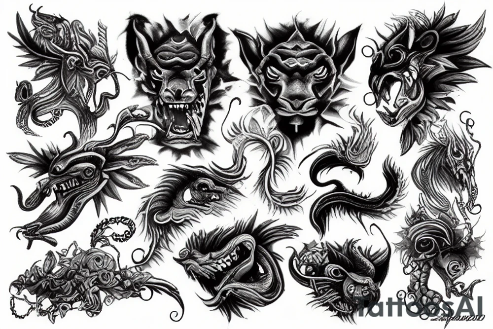 chimera tattoo idea