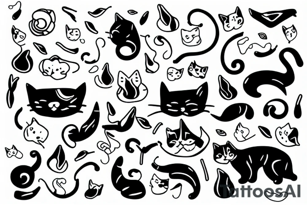 Cat that licks tattoo idea
