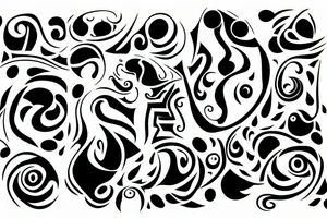 abstract ligature tattoo idea