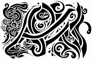 abstract ligature tattoo idea