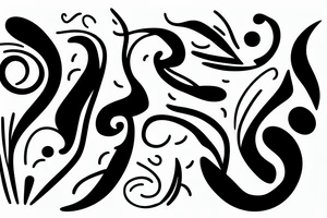abstract hawaiian ligature tattoo idea