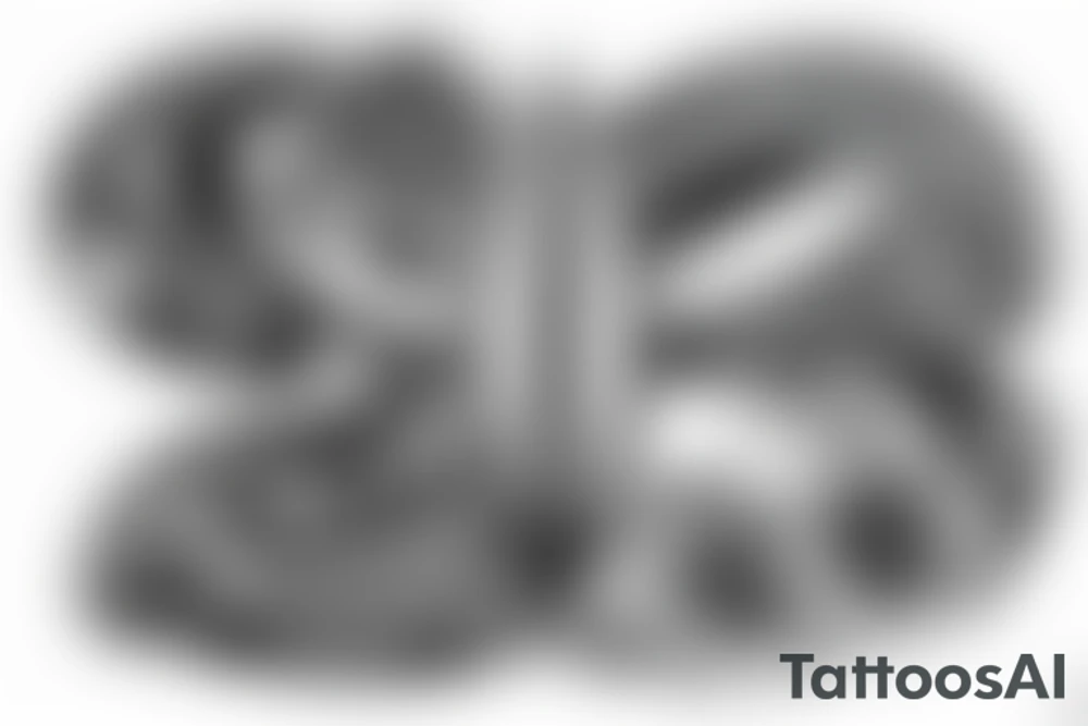 abstract hawaiian ligature tattoo idea