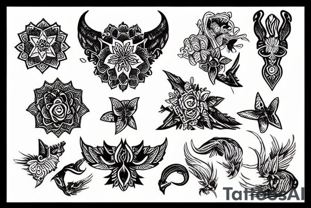 Сатанизм tattoo idea