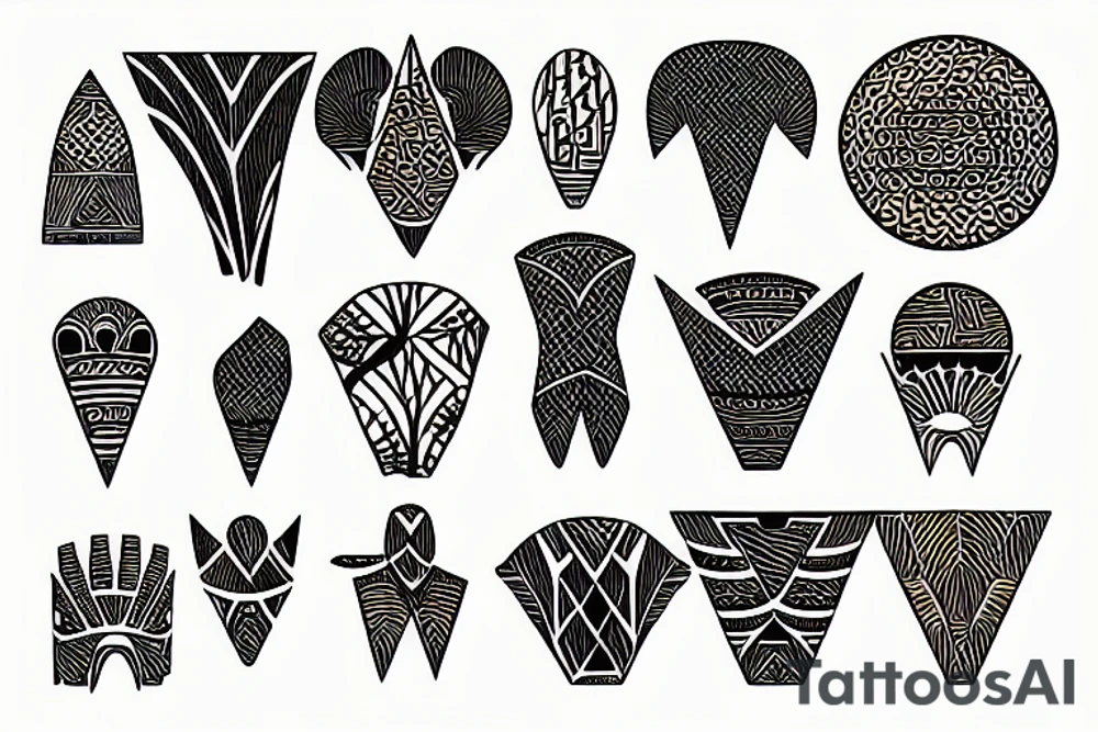 African ornaments tattoo idea