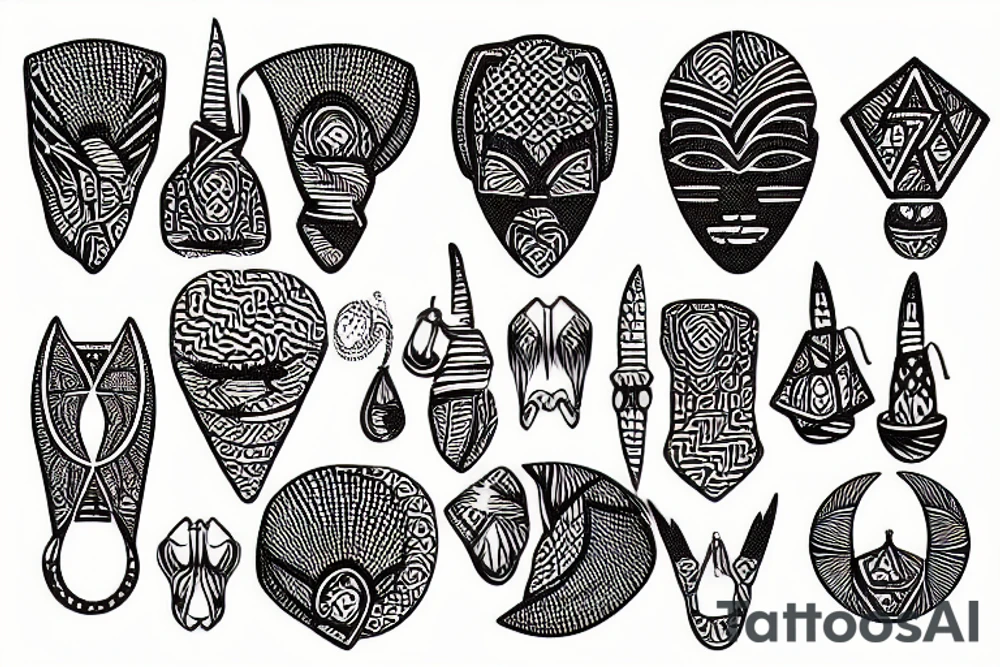 African ornaments tattoo idea