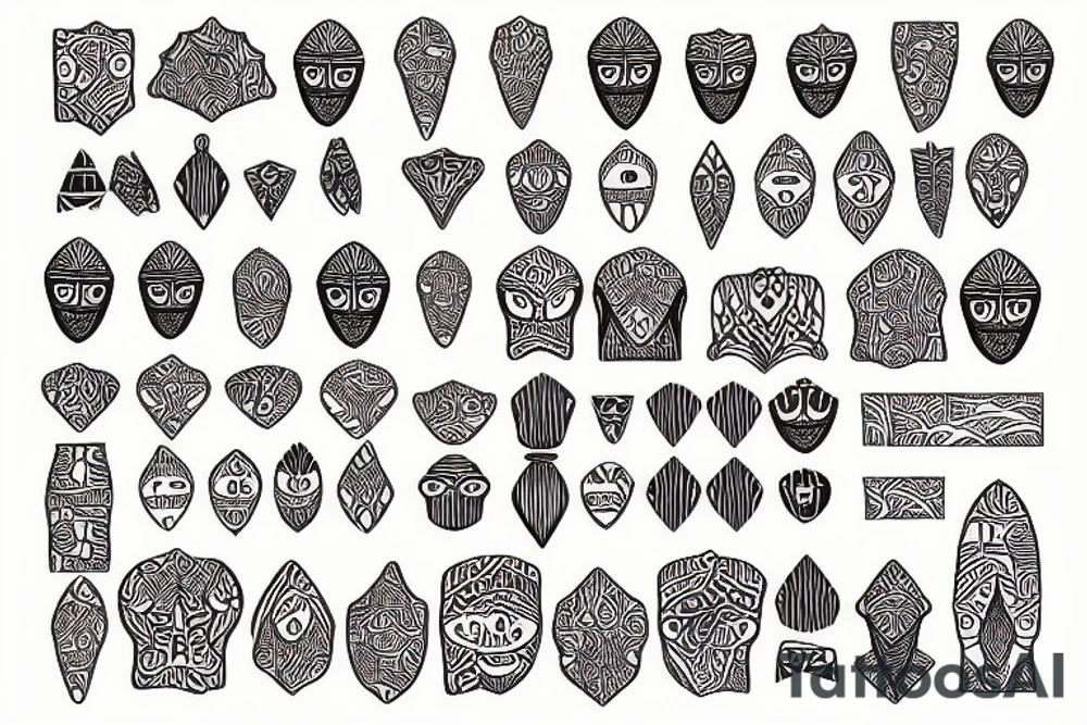 African ornaments tattoo idea