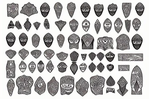 African ornaments tattoo idea