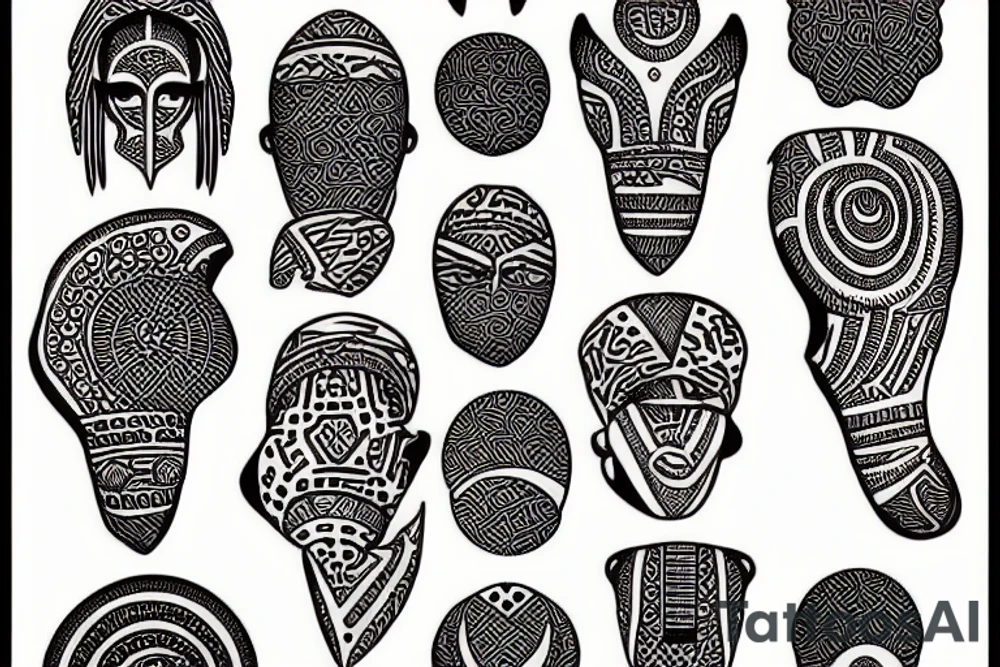 African ornaments tattoo idea