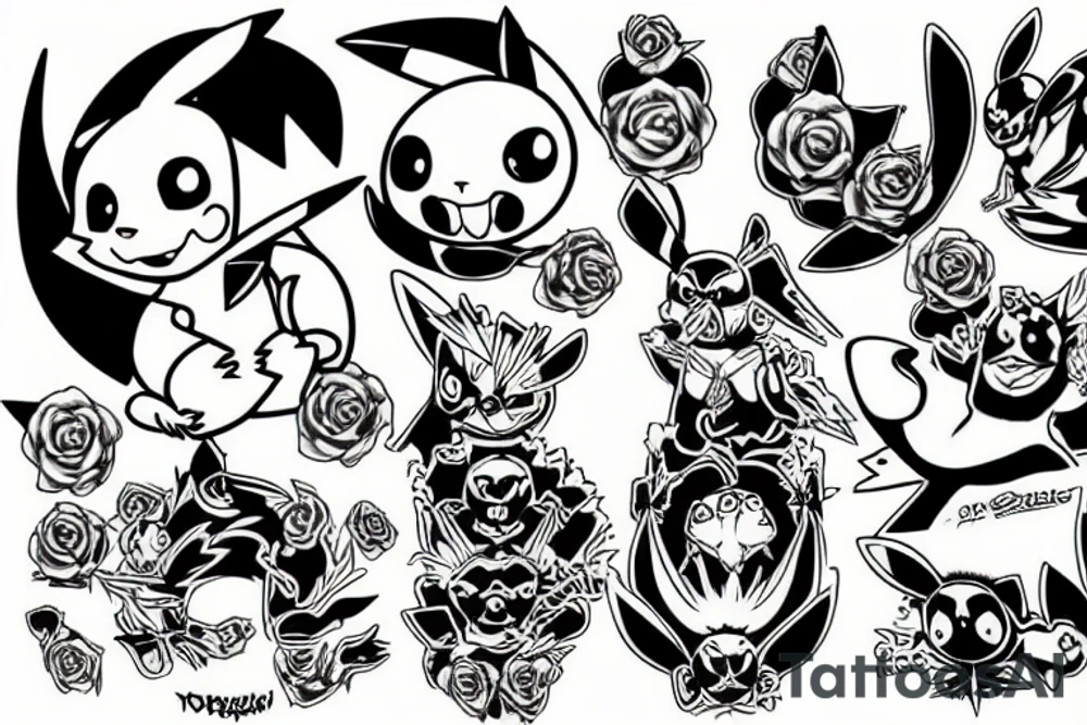 Pikachu chicano tattoo idea