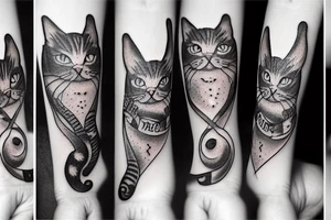 A cat and blood tattoo idea