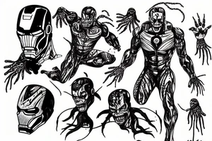 ironman venom zombie tattoo idea