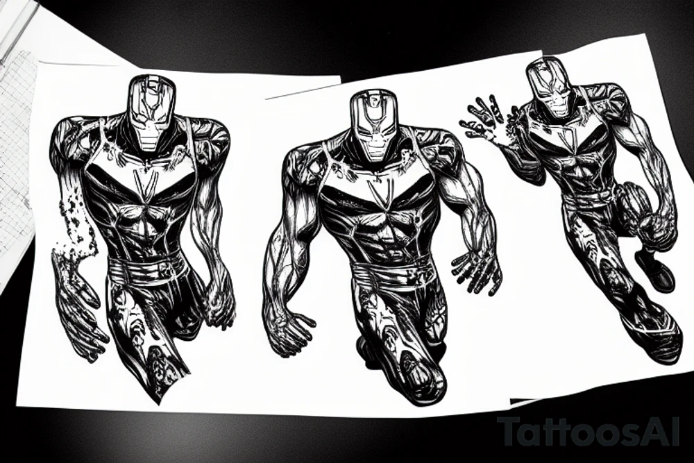 ironman venom zombie tattoo idea