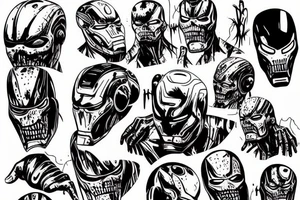 ironman venom zombie tattoo idea