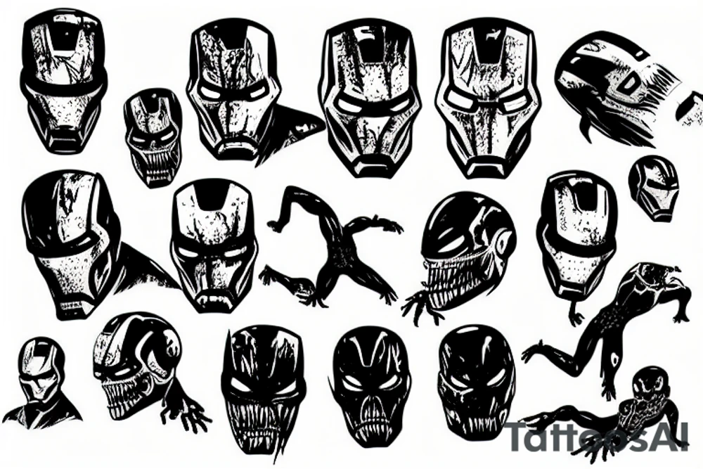 ironman venom zombie tattoo idea