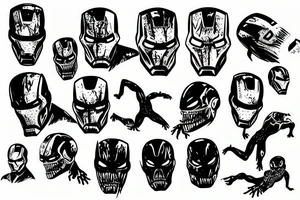 ironman venom zombie tattoo idea