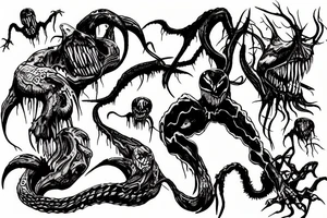venom zombie mountain triathlon tattoo idea