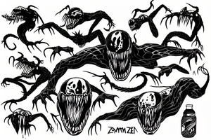venom zombie mountain triathlon tattoo idea