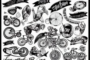 triathlon tattoo idea