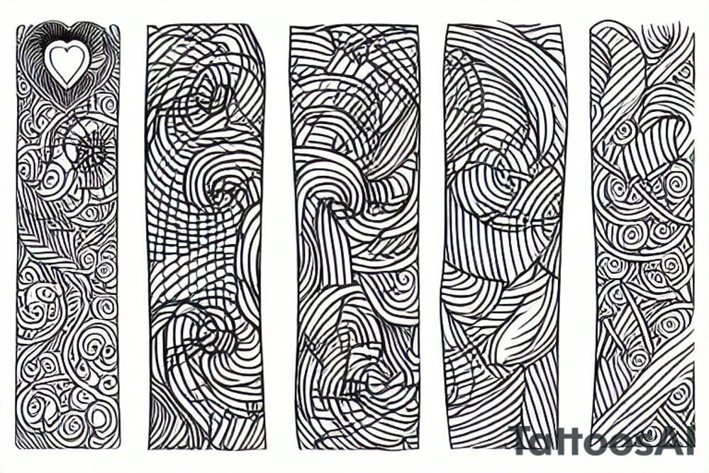 heart beat lines tattoo idea