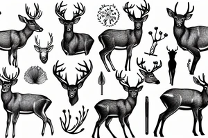 deer in Realism tattoo idea