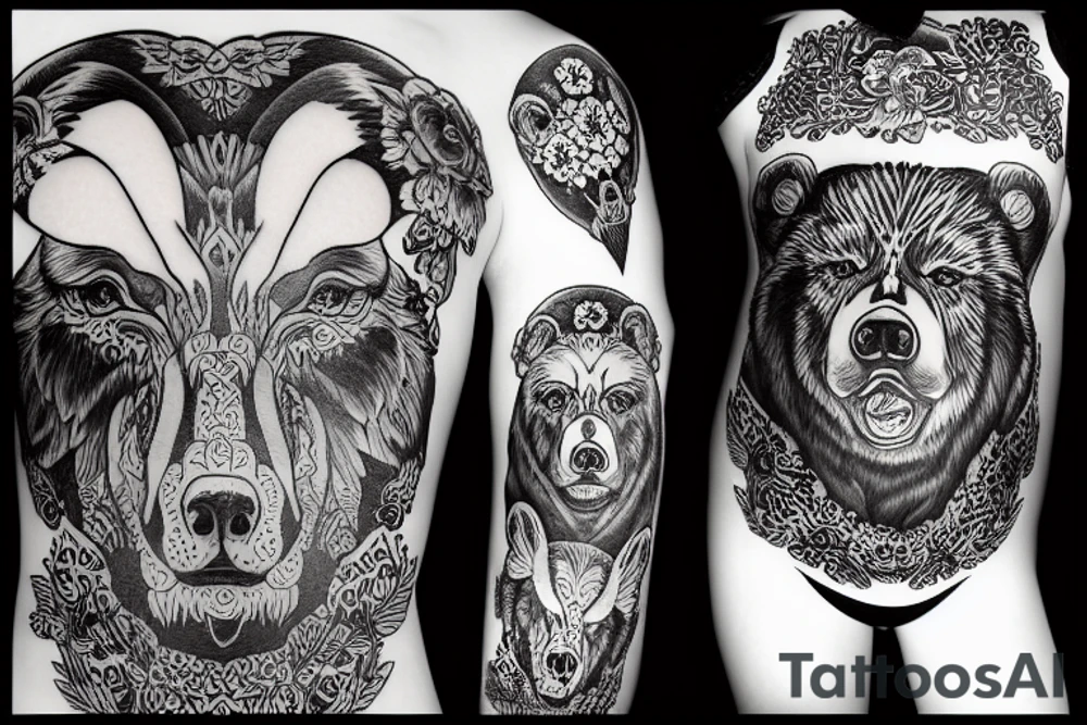 russian bear winner tattoo idea