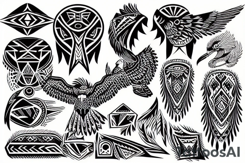aztec eagle tattoo idea