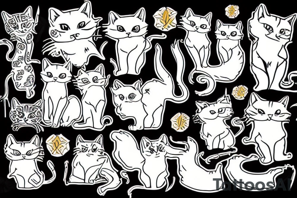 Scottish cat tattoo idea