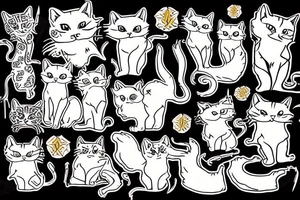 Scottish cat tattoo idea