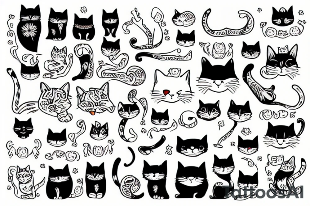 Scottish cat tattoo idea