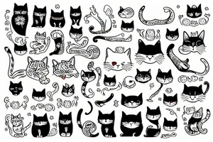 Scottish cat tattoo idea