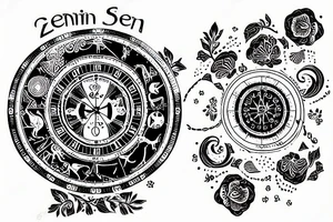 Gemini horoscope with Aries horoscope tattoo idea