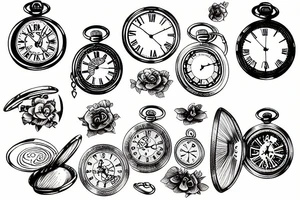 pocket watch tattoo idea