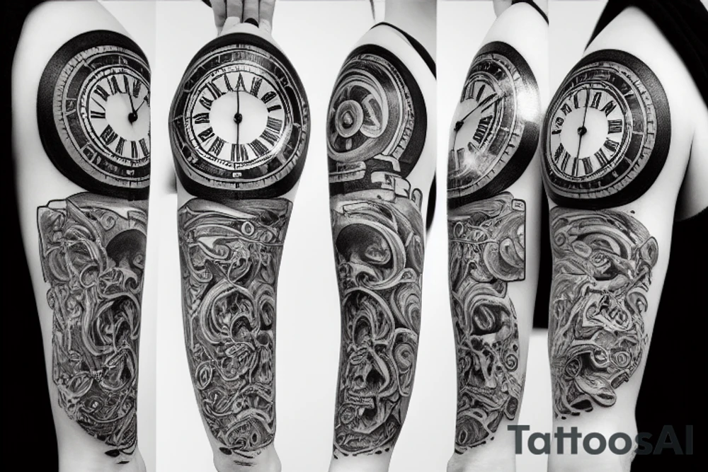 pocket watch tattoo idea