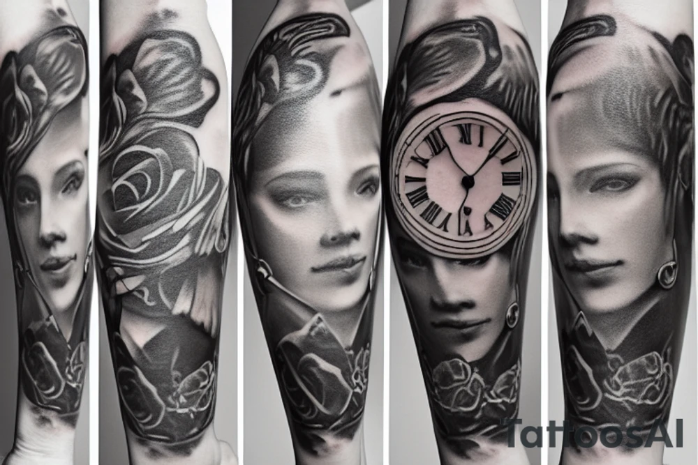 pocket watch tattoo idea