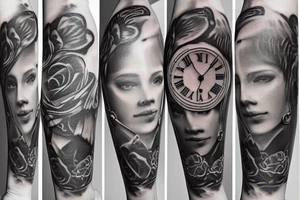 pocket watch tattoo idea
